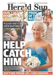 Herald Sun (Australia) Newspaper Front Page for 16 November 2013