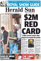 Herald Sun (Australia) Newspaper Front Page for 16 September 2013
