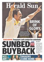 Herald Sun (Australia) Newspaper Front Page for 17 December 2013