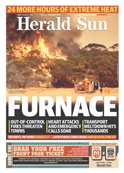 Herald Sun (Australia) Newspaper Front Page for 17 January 2014