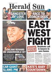 Herald Sun (Australia) Newspaper Front Page for 17 July 2013