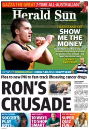 Herald Sun (Australia) Newspaper Front Page for 17 September 2013