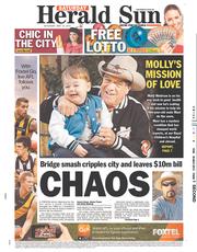 Herald Sun (Australia) Newspaper Front Page for 18 May 2013