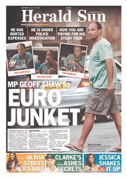 Herald Sun (Australia) Newspaper Front Page for 18 July 2013