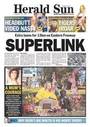 Herald Sun (Australia) Newspaper Front Page for 1 July 2013