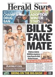 Herald Sun (Australia) Newspaper Front Page for 20 December 2013