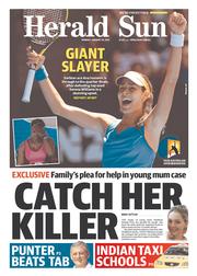 Herald Sun (Australia) Newspaper Front Page for 20 January 2014