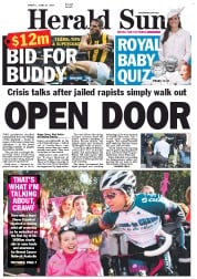 Herald Sun (Australia) Newspaper Front Page for 20 June 2013
