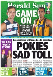 Herald Sun (Australia) Newspaper Front Page for 20 September 2013