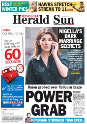 Herald Sun (Australia) Newspaper Front Page for 21 June 2013