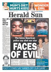 Herald Sun (Australia) Newspaper Front Page for 21 August 2013