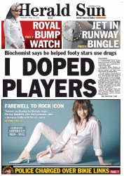 Herald Sun (Australia) Newspaper Front Page for 23 April 2013