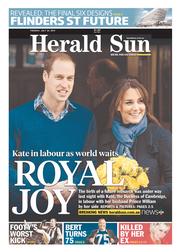 Herald Sun (Australia) Newspaper Front Page for 23 July 2013