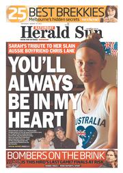 Herald Sun (Australia) Newspaper Front Page for 24 August 2013