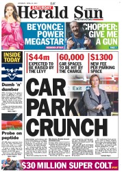 Herald Sun (Australia) Newspaper Front Page for 27 April 2013