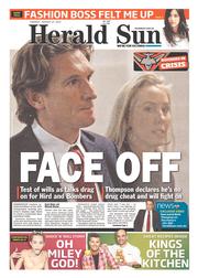Herald Sun (Australia) Newspaper Front Page for 27 August 2013