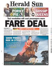 Herald Sun (Australia) Newspaper Front Page for 29 May 2013