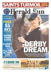 Herald Sun (Australia) Newspaper Front Page for 2 November 2013