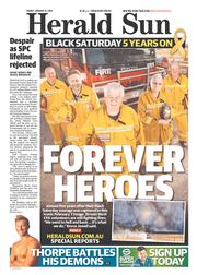 Herald Sun (Australia) Newspaper Front Page for 30 January 2014