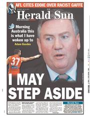 Herald Sun (Australia) Newspaper Front Page for 30 May 2013
