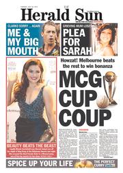 Herald Sun (Australia) Newspaper Front Page for 30 July 2013
