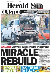 Herald Sun (Australia) Newspaper Front Page for 3 May 2013