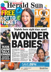 Herald Sun (Australia) Newspaper Front Page for 4 May 2013