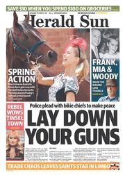 Herald Sun (Australia) Newspaper Front Page for 5 October 2013