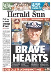 Herald Sun (Australia) Newspaper Front Page for 7 January 2014