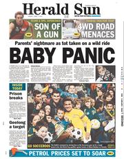 Herald Sun (Australia) Newspaper Front Page for 7 June 2013