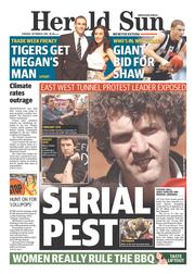 Herald Sun (Australia) Newspaper Front Page for 8 October 2013