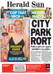 Herald Sun (Australia) Newspaper Front Page for 8 April 2013