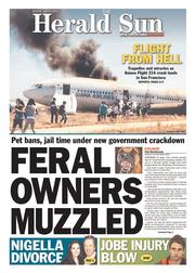 Herald Sun (Australia) Newspaper Front Page for 8 July 2013