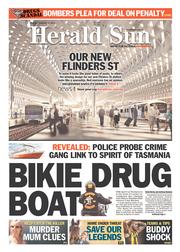 Herald Sun (Australia) Newspaper Front Page for 9 August 2013