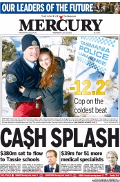 Hobart Mercury (Australia) Newspaper Front Page for 10 July 2013