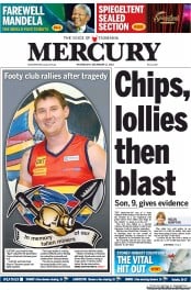 Hobart Mercury (Australia) Newspaper Front Page for 11 December 2013