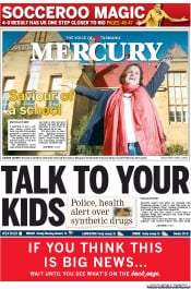 Hobart Mercury (Australia) Newspaper Front Page for 11 June 2013