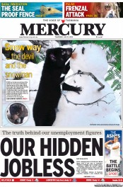 Hobart Mercury (Australia) Newspaper Front Page for 11 July 2013