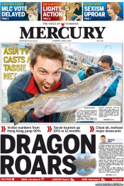 Hobart Mercury (Australia) Newspaper Front Page for 12 June 2013