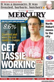 Hobart Mercury (Australia) Newspaper Front Page for 13 September 2013