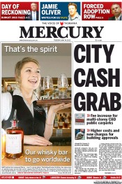 Hobart Mercury (Australia) Newspaper Front Page for 14 May 2013
