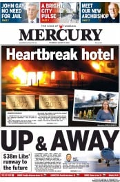 Hobart Mercury (Australia) Newspaper Front Page for 15 August 2013
