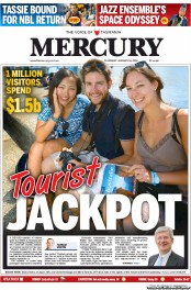 Hobart Mercury (Australia) Newspaper Front Page for 16 January 2014