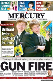 Hobart Mercury (Australia) Newspaper Front Page for 17 December 2013