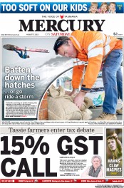 Hobart Mercury (Australia) Newspaper Front Page for 17 August 2013