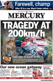 Hobart Mercury (Australia) Newspaper Front Page for 18 April 2013