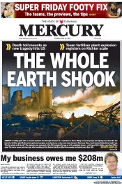 Hobart Mercury (Australia) Newspaper Front Page for 19 April 2013