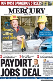 Hobart Mercury (Australia) Newspaper Front Page for 1 July 2013