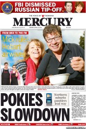 Hobart Mercury (Australia) Newspaper Front Page for 22 April 2013