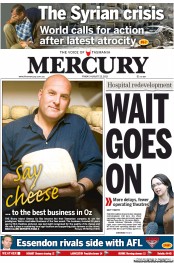 Hobart Mercury (Australia) Newspaper Front Page for 23 August 2013